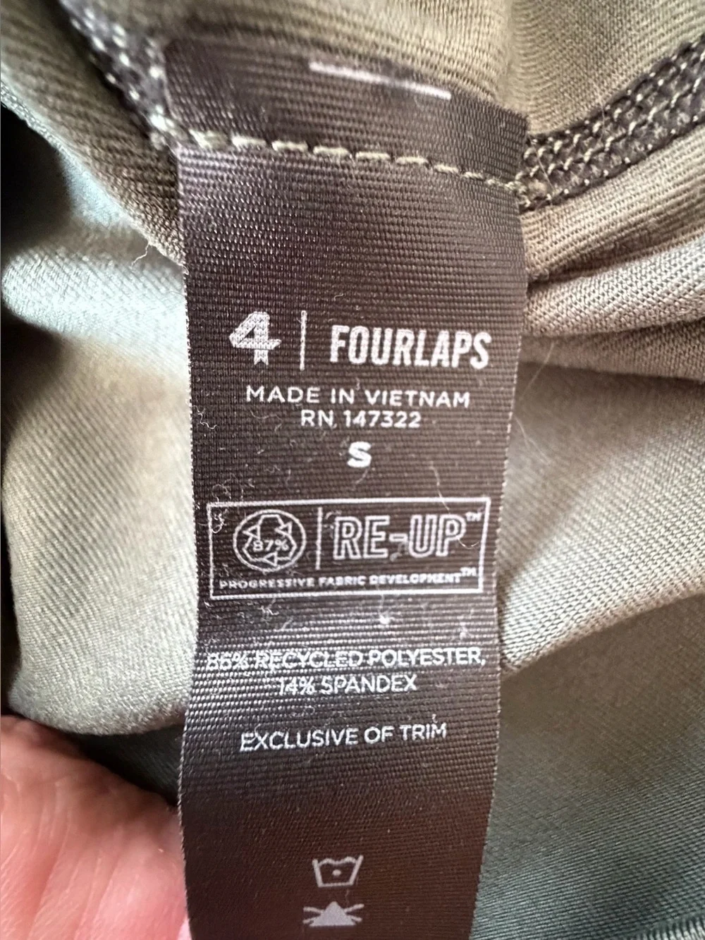 Four Laps Venture Men's Olive Green Quarter-Zip Pullover Sz S
